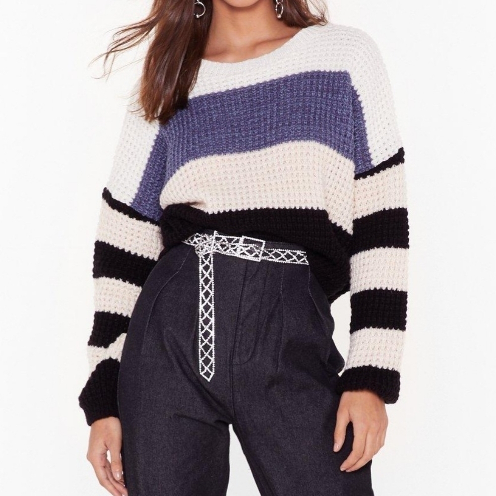 Nasty Gal All Day All Striped Jumper
